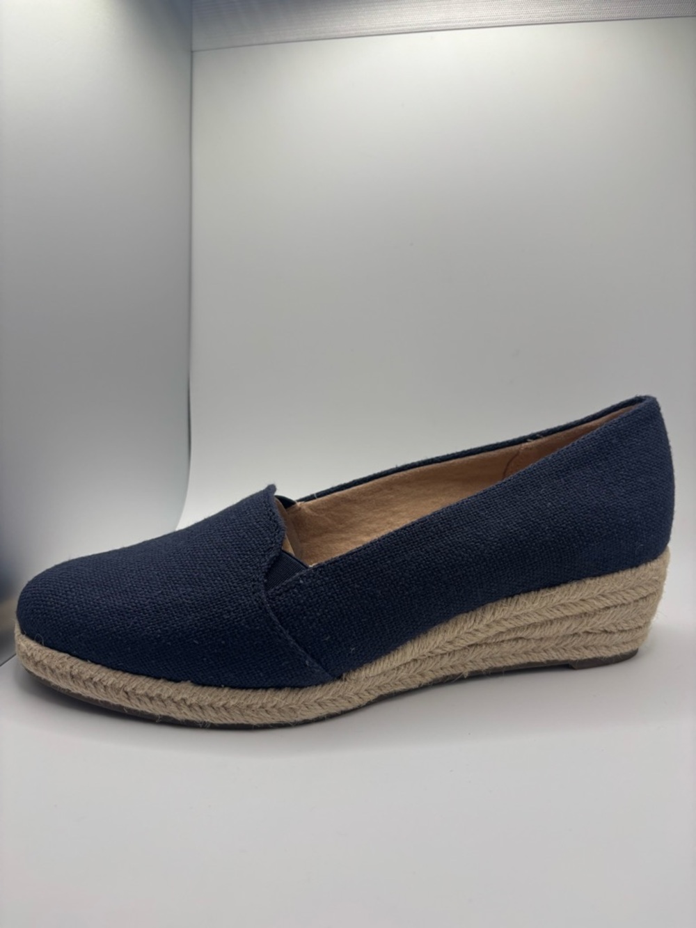 LifeStride Kamilla Women's Espadrille Wedges Blue NWB Size 8W